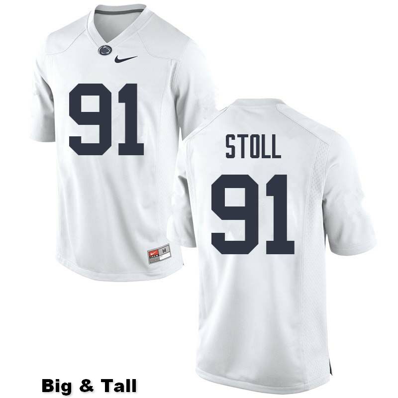 NCAA Nike Men's Penn State Nittany Lions Chris Stoll #91 College Football Authentic Big & Tall White Stitched Jersey SCB5898UG
